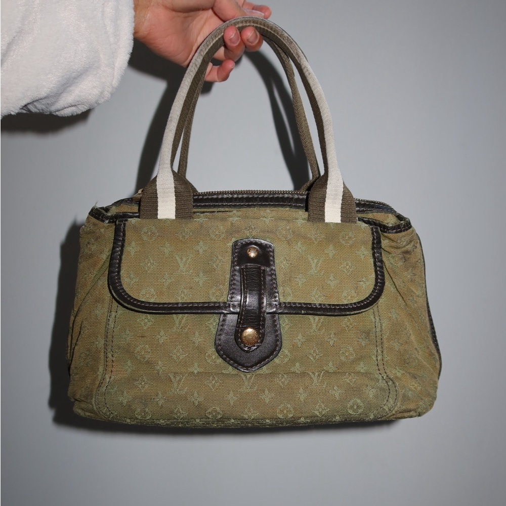 Louis Vuitton Olive Green Canvas Tote vintage